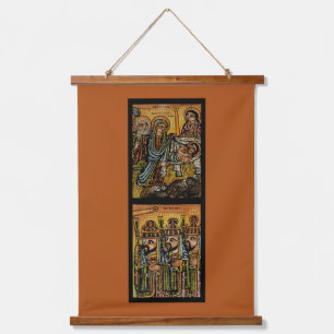 Tapiz Con Marco De Madera Icono de la Natividad Etíope