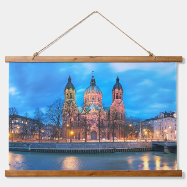 Tapiz Con Marco De Madera Iglesia de San Lucas Alemania (Anverso )