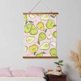 Tapiz Con Marco De Madera Ilustración de frutas
