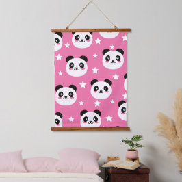 Tapiz Con Marco De Madera Ilustración de panda