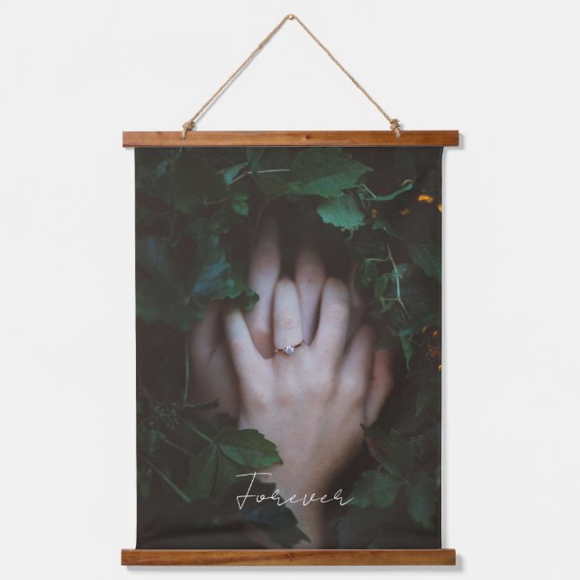 Tapiz Con Marco De Madera Imagen de tu elegante boda (Anverso)