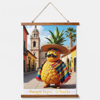 Tapiz Con Marco De Madera Imperio de la piña - El PinCho Tapestri Wall Art