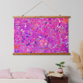 Tapiz Con Marco De Madera Impresión abstracta del jubileo magenta