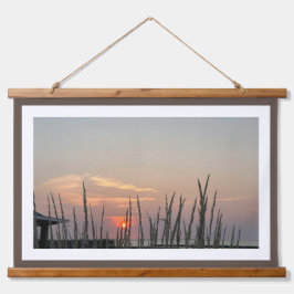 Tapiz Con Marco De Madera Impresión de borde marrón fotográfico reemplazable