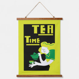 Tapiz Con Marco De Madera Impresión de Poster de arte de pared de té