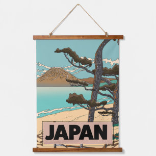 Tapiz Con Marco De Madera Impresión de viaje a Japón