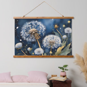 Tapiz Con Marco De Madera Impresionantes canciones de Dandelions en arte Nig