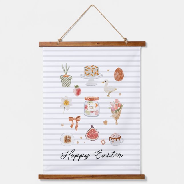 Tapiz Con Marco De Madera Impresionantes iconos de Pascua (Anverso)