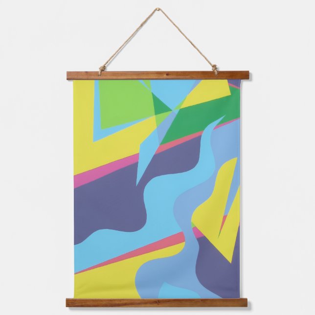 Tapiz Con Marco De Madera Information Highway Abstract Wall Tapestry (Anverso)