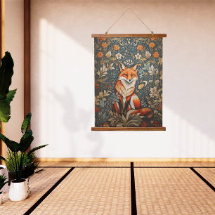 Tapiz Con Marco De Madera Inspiración de Fox William Morris, sentada de époc