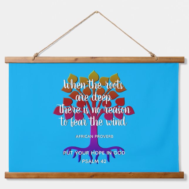 Tapiz Con Marco De Madera Inspirador CUANDO LAS RAÍCES SON PROFUNDAMENTE cri (Anverso )