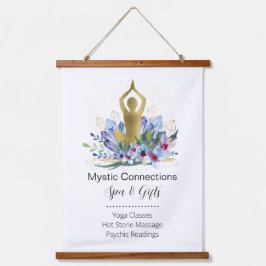 Tapiz Con Marco De Madera Instructor de yoga Energy Healer Crystals Reiki Sp