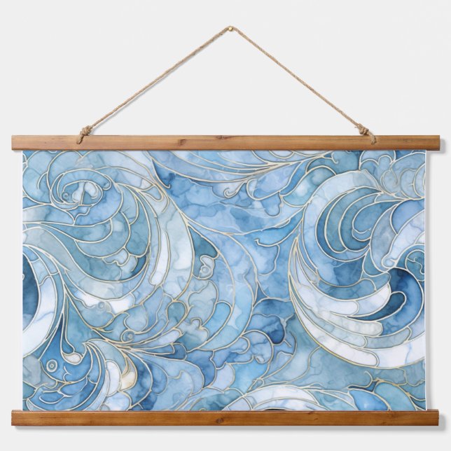 Tapiz Con Marco De Madera Invierno de la Fantasía Realm Icebound (Anverso )