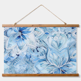 Tapiz Con Marco De Madera Invierno de la Fantasía Realm Icebound