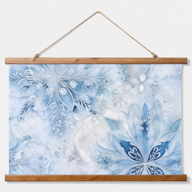 Tapiz Con Marco De Madera Invierno de la Fantasía Realm Icebound (Anverso )