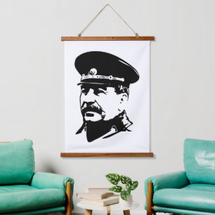 Tapiz Con Marco De Madera Iósif Stalin, URSS, CCCP, Unión Soviética, Comunis