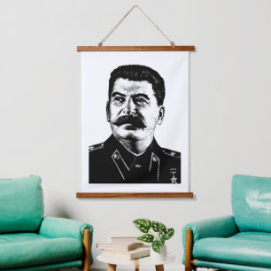 Tapiz Con Marco De Madera Iósif Stalin, URSS, CCCP, Unión Soviética, Comunis