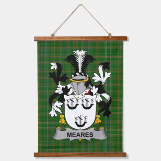 Tapiz Con Marco De Madera Irish Meares Coat of Arms Family Crest