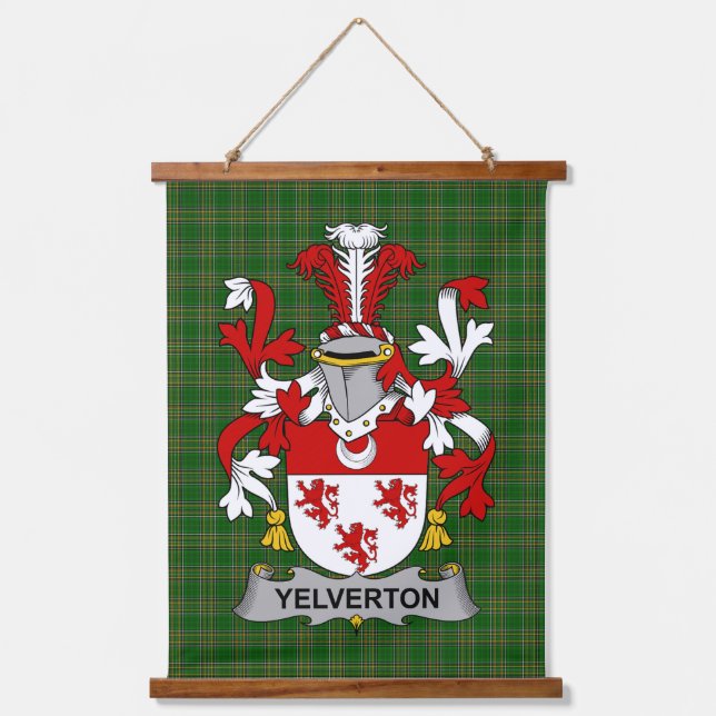 Tapiz Con Marco De Madera Irish Yelverton Coat of Arms Family Crest (Anverso)