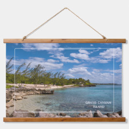 Tapiz Con Marco De Madera Isla Gran Caimán