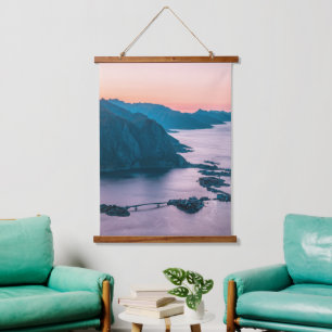 Tapiz Con Marco De Madera Islas Lofoten Noruega