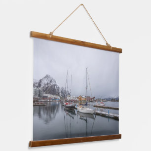 Tapiz Con Marco De Madera Islas Lofoten Svolvaer