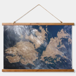 Tapiz Con Marco De Madera Islas Malvinas (Falkland Islands).