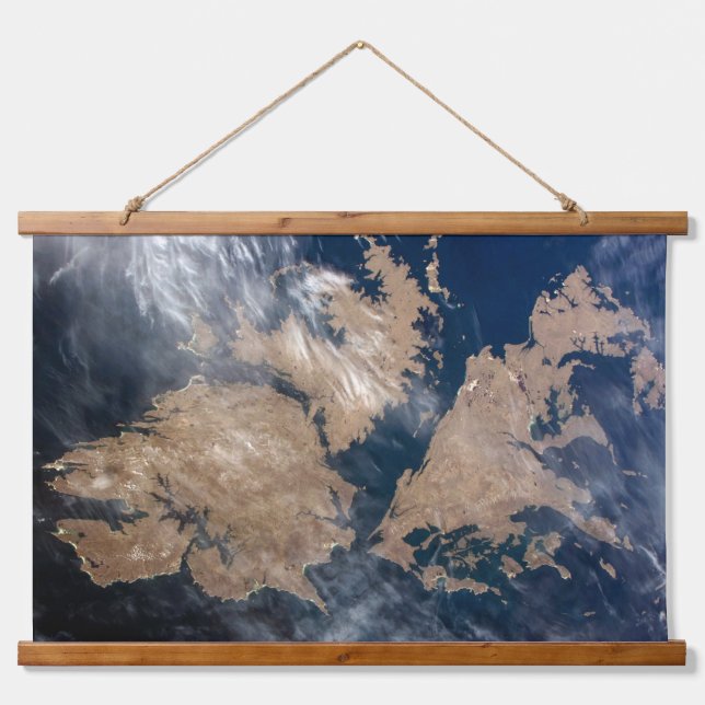 Tapiz Con Marco De Madera Islas Malvinas (Falkland Islands). (Anverso )