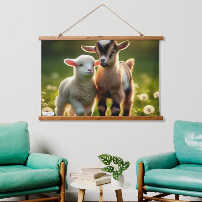 TAPIZ CON MARCO DE MADERA JALOOS (Sala de estar)