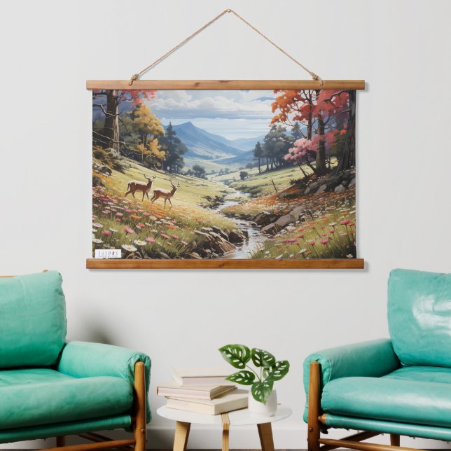 TAPIZ CON MARCO DE MADERA JALOOS (Sala de estar)