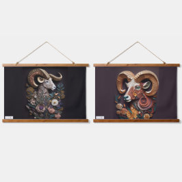TAPIZ CON MARCO DE MADERA JALOOS HANGING TAPESTRY