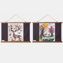 TAPIZ CON MARCO DE MADERA JALOOS HANGING TAPESTRY