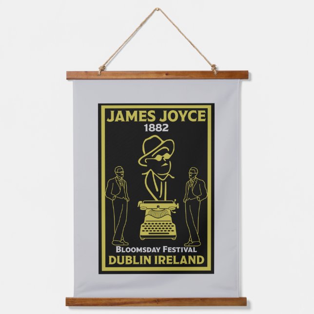 Tapiz Con Marco De Madera James Joyce Dublin Irlanda (Anverso)