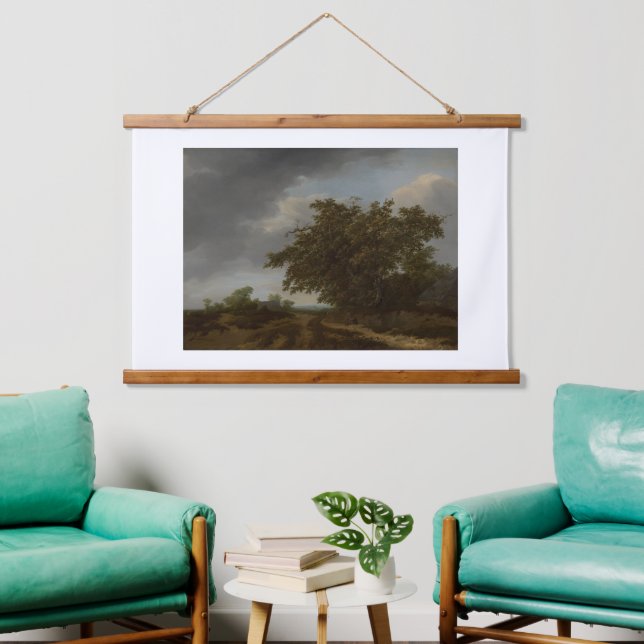 Tapiz Con Marco De Madera Jan Vermeer, paisaje a orillas de las dunas (Sala de estar)