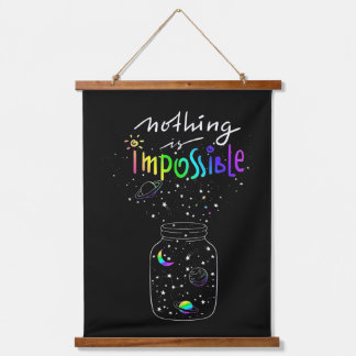 Tapiz Con Marco De Madera Jar of Dreams: Rainbow Wood Topped Wall Tapestry