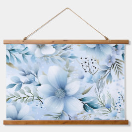 Tapiz Con Marco De Madera Jardín Glacial Invierno Botánico