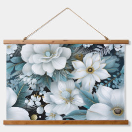 Tapiz Con Marco De Madera Jardín Glacial Invierno Botánico