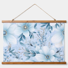 Tapiz Con Marco De Madera Jardín Glacial Invierno Botánico