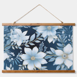 Tapiz Con Marco De Madera Jardín Glacial Invierno Botánico