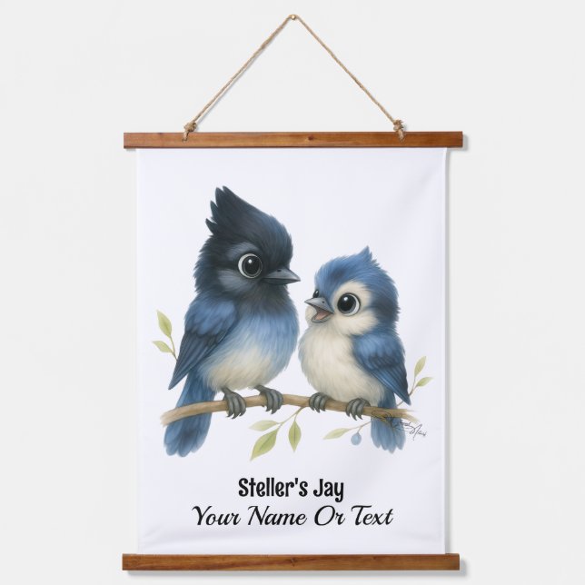 Tapiz Con Marco De Madera Jay de Sassy Steller (Anverso)