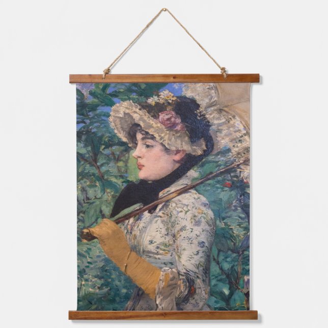 Tapiz Con Marco De Madera Jeanne (Primavera) De Édouard Manet (Anverso)