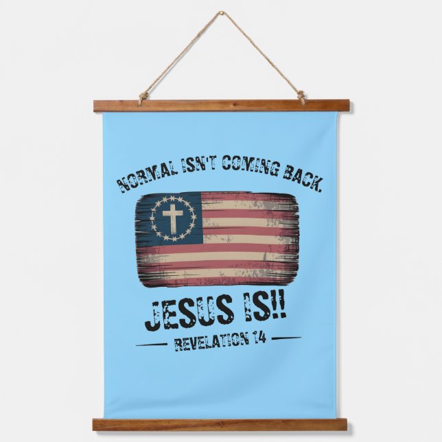 Tapiz Con Marco De Madera Jesús Está Regresando (Anverso)