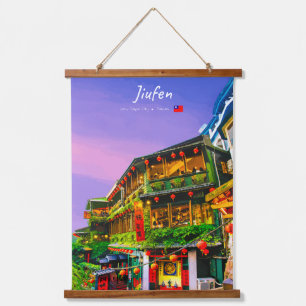 Tapiz Con Marco De Madera Jiufen, Taiwán - Antigua Casa de Té