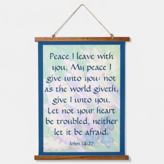 Tapiz Con Marco De Madera John 14:27