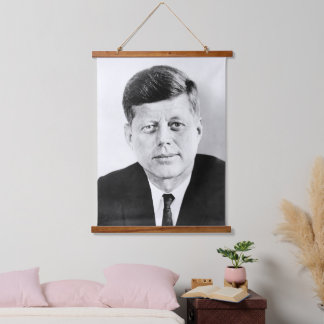 Tapiz Con Marco De Madera John Jack Kennedy Casa Blanca Presidencial de EE.