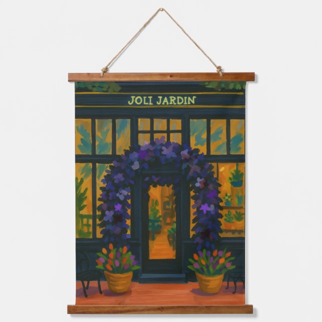 Tapiz Con Marco De Madera Joli Jardin  (Anverso)