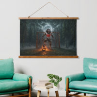 Jugador de fútbol hombre lobo arte de terror de Ha