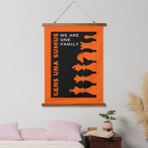 Tapiz Con Marco De Madera Jugadores De Ajedrez Competitivos