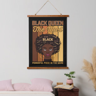 Tapiz Con Marco De Madera Juneteenth Melanina Chica Negra La Más Poderosa