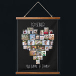 Tapiz Con Marco De Madera Juntos Forma de corazón familiar 29 Collage de fot<br><div class="desc">Exhibición de fotos de personalizados en una gran pared colgando con letras "juntos formamos una familia", lo que es fácil de editar si quieres una redacción diferente. La plantilla de fotos muestra las imágenes en un collage de fotos en forma de corazón que contiene 29 imágenes. Sus fotos se muestran...</div>